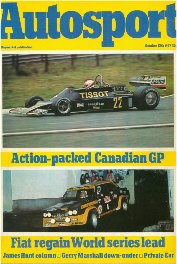 Журнал Autosport 13 октября 1977