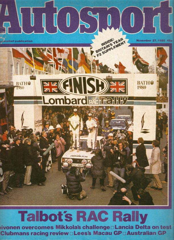 Журнал Autosport 27 ноября 1980