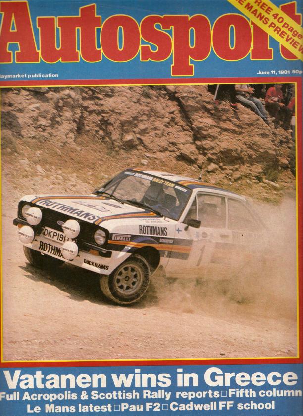 Журнал Autosport 11 июня 1981
