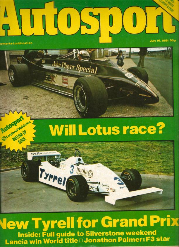 Журнал Autosport 16 июля 1981
