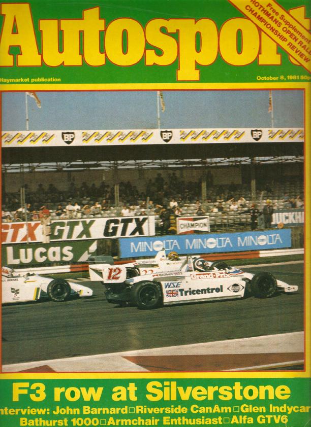 Журнал Autosport 8 октября 1981