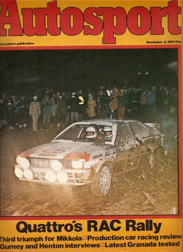 Журнал Autosport 3 декабря 1981