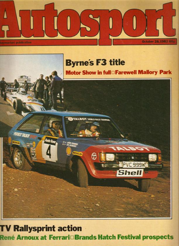 Журнал Autosport 28 октября 1982