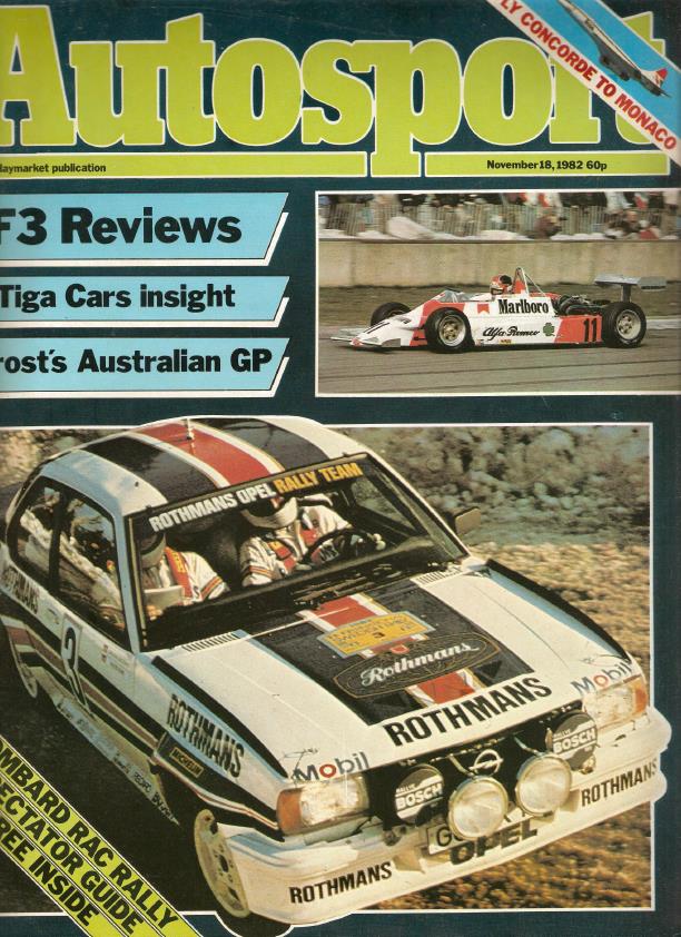 Журнал Autosport 18 ноября 1982