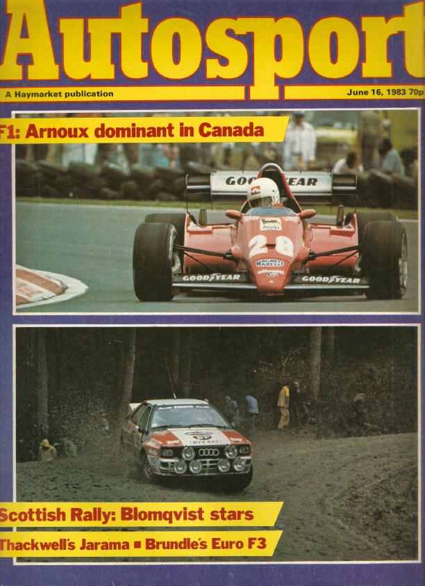 Журнал Autosport 16 июня 1983