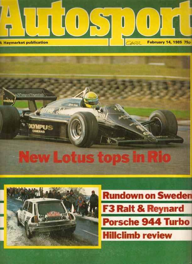 Журнал Autosport 14 февраля 1985
