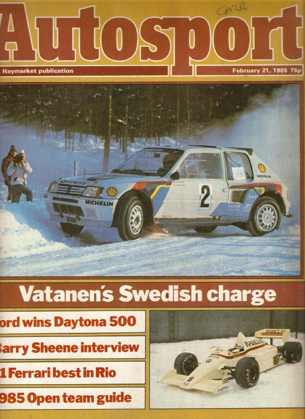 Журнал Autosport 21 февраля 1985