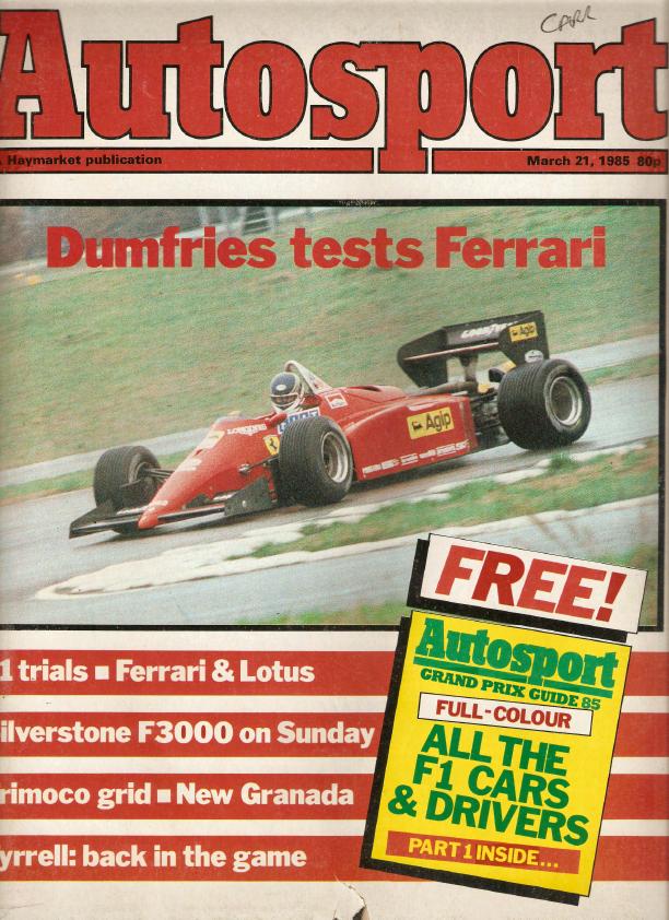 Журнал Autosport 21 марта 1985