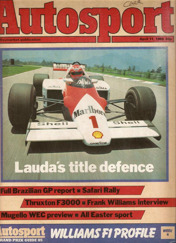 Журнал Autosport 11 апреля 1985