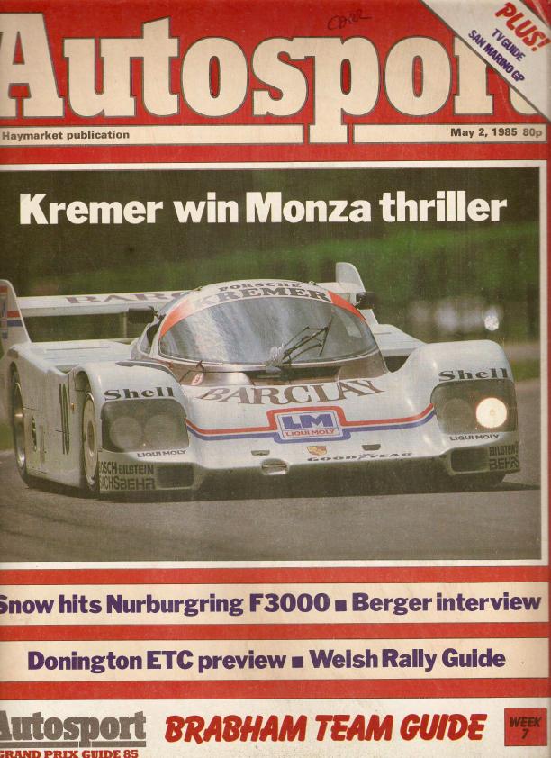 Журнал Autosport 02 мая 1985