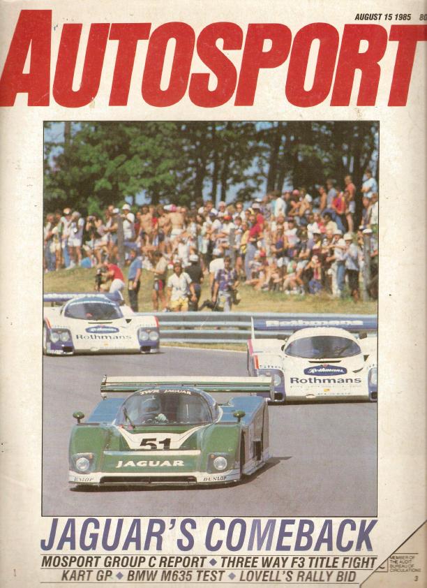 Журнал Autosport 15 августа 1985
