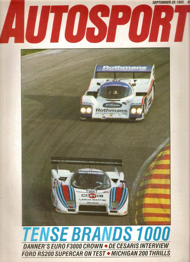 Журнал Autosport 26 сентября 1985