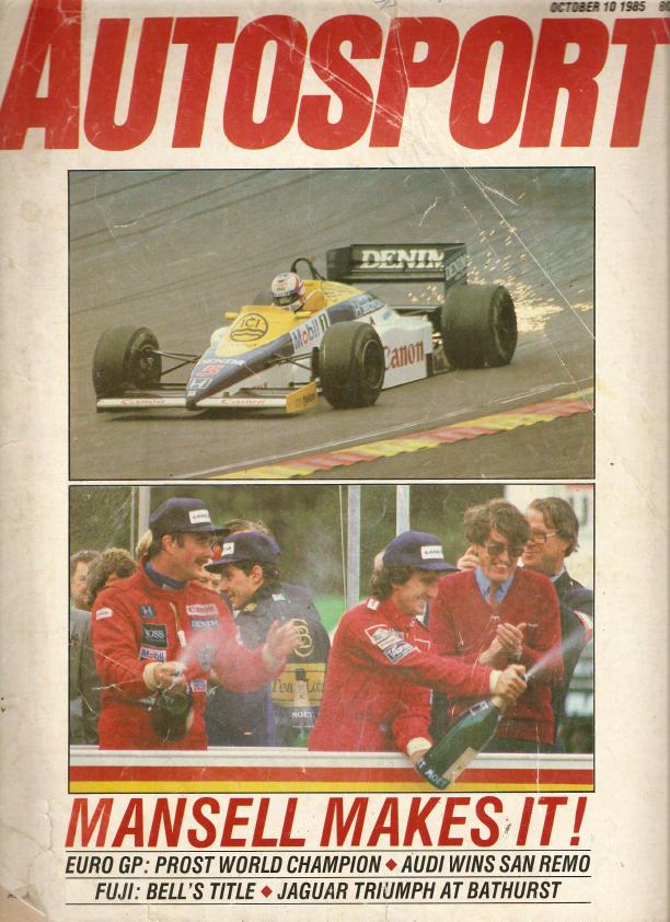 Журнал Autosport 10 октября 1985