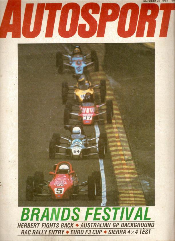 Журнал Autosport 31 октября 1985
