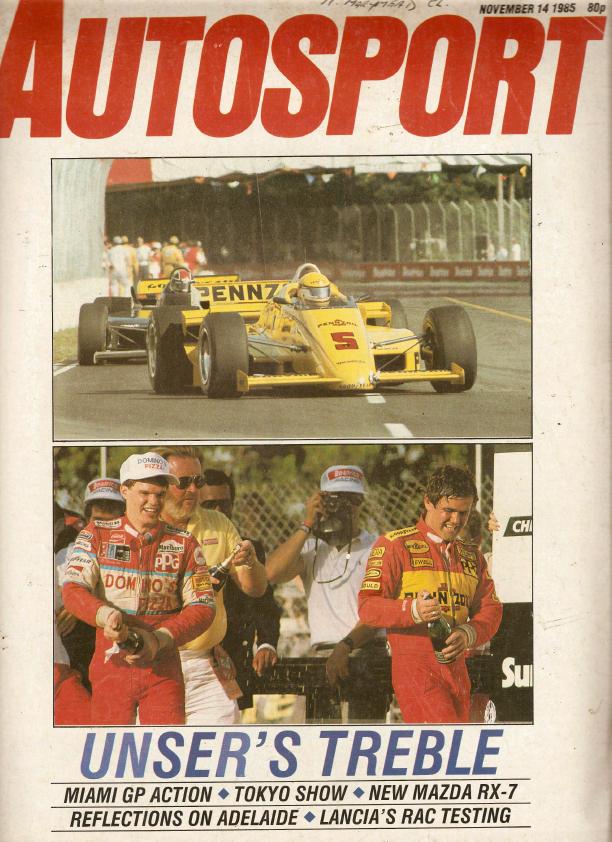 Журнал Autosport 14 ноября 1985
