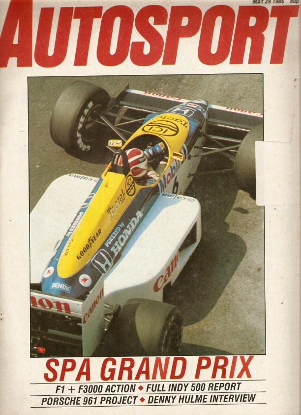 Журнал Autosport 29 мая 1986
