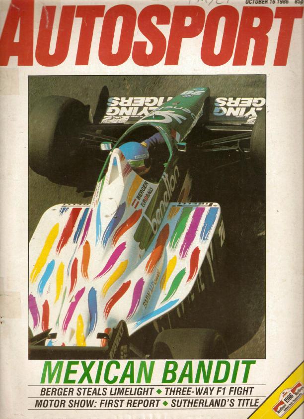 Журнал Autosport 16 октября 1986