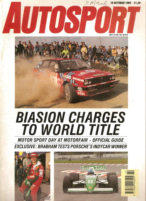 Журнал Autosport 19 октября 1989
