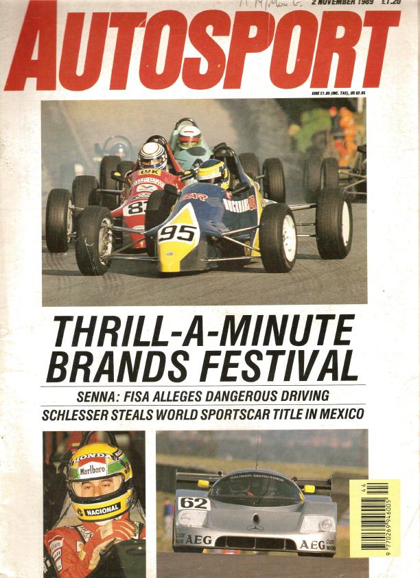 Журнал Autosport 02 ноября 1989