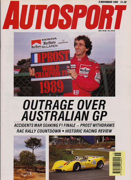 Журнал Autosport 09 ноября 1989