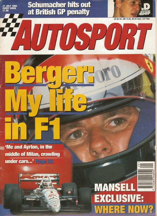 Журнал Autosport 21 июля 1994