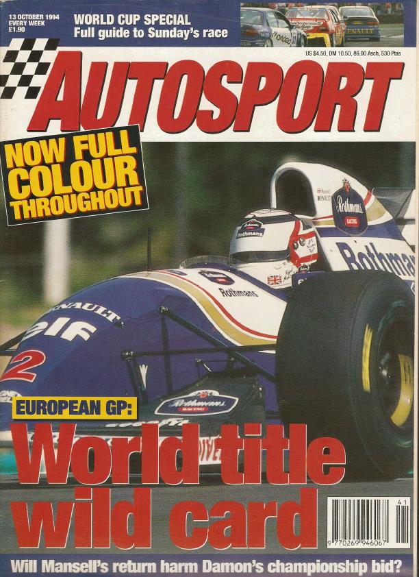 Журнал Autosport 13 октября 1994