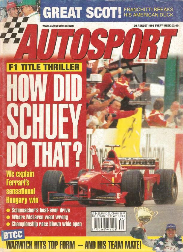 Журнал Autosport 20 августа 1998