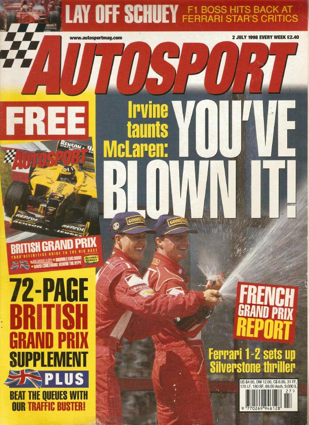 Журнал Autosport 02 июля 1998