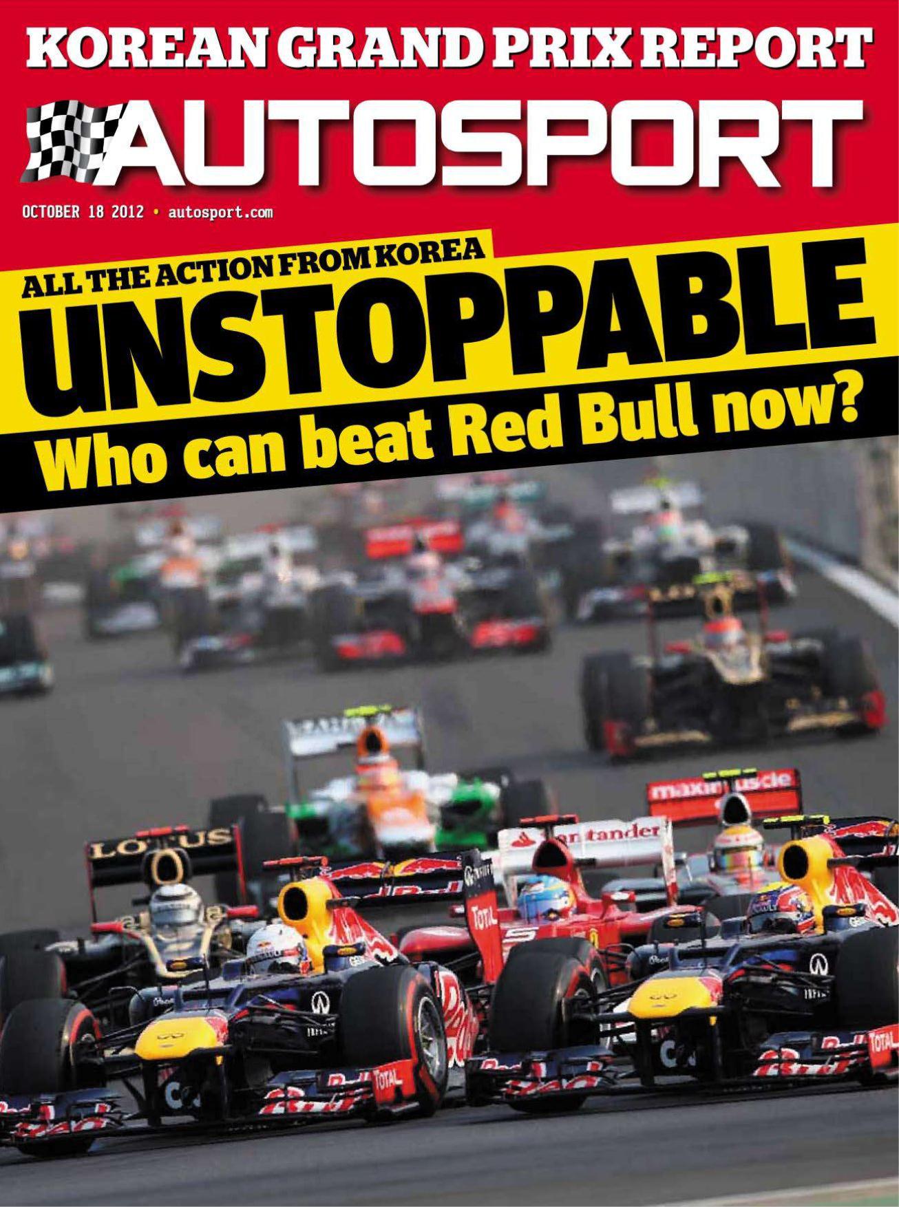 Журнал Autosport 18 октября 2012