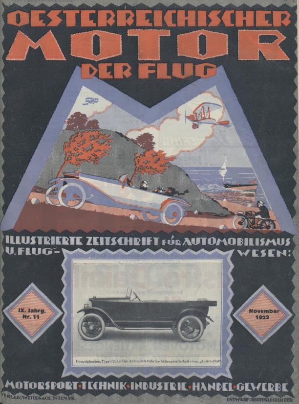 Журнал Osterreichischer motor der flug №11 1922