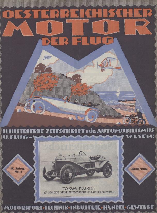 Журнал Osterreichischer motor der flug №4 1922