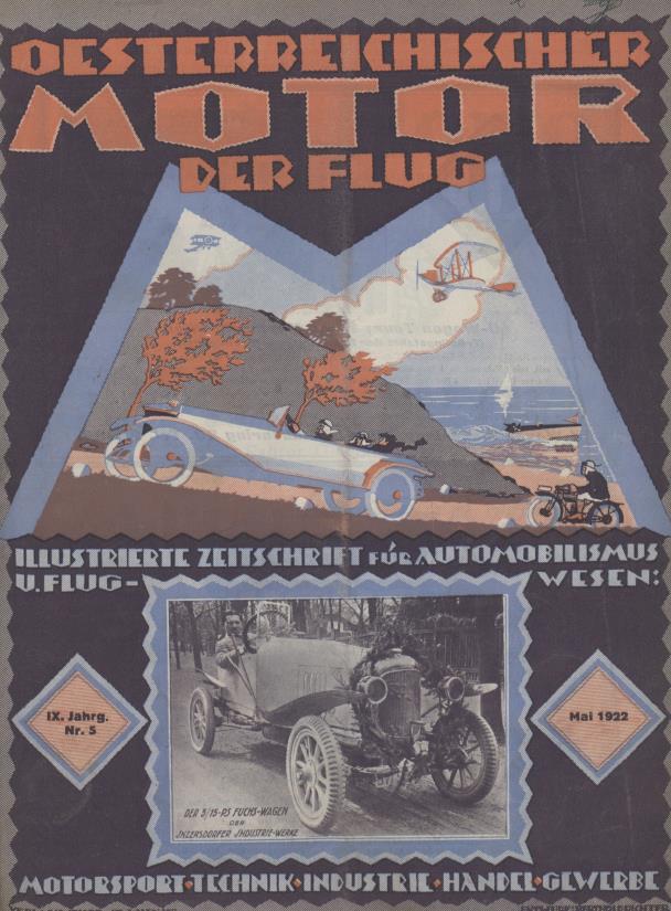 Журнал Osterreichischer motor der flug №5 1922