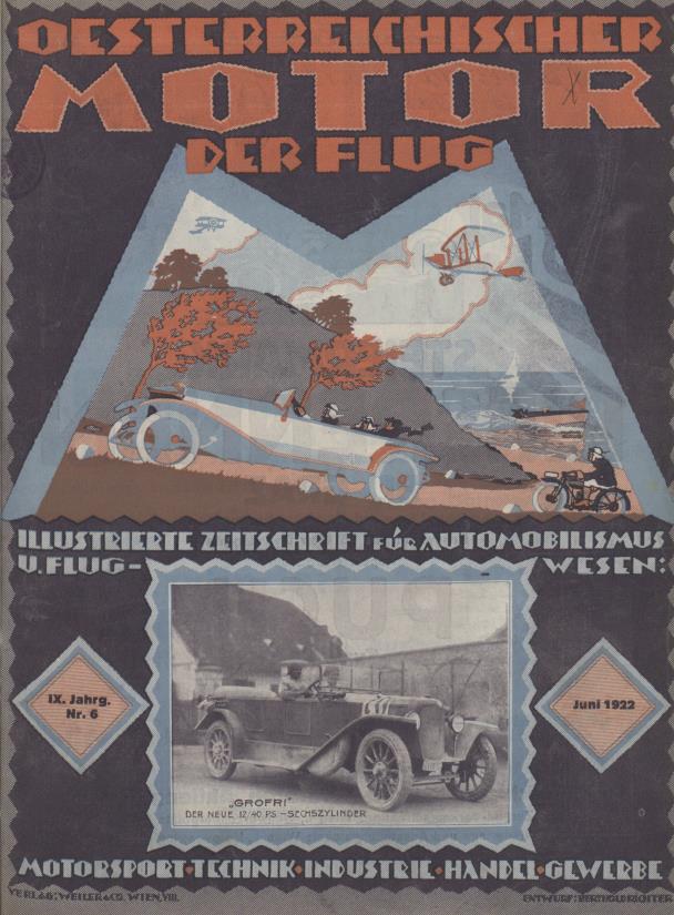 Журнал Osterreichischer motor der flug №6 1922