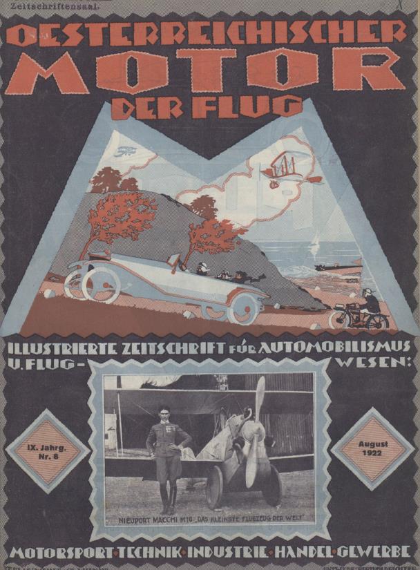 Журнал Osterreichischer motor der flug №8 1922