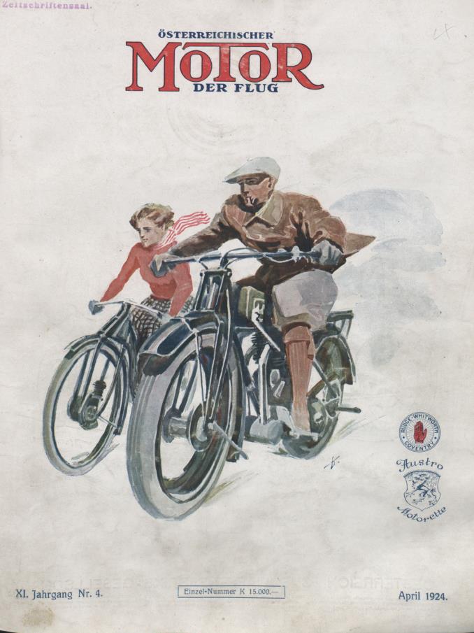 Журнал Osterreichischer motor der flug №4 1924