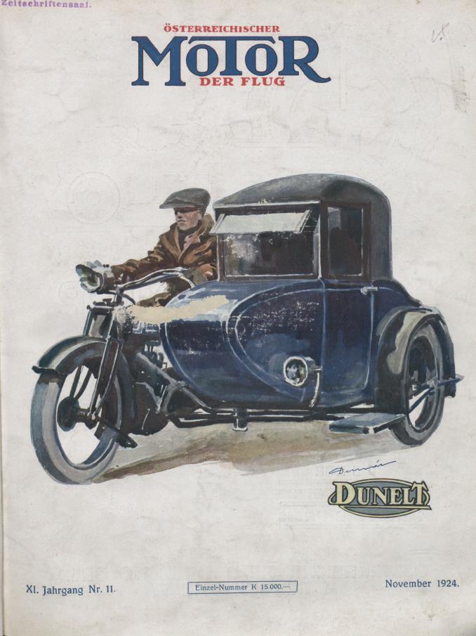 Журнал Osterreichischer motor der flug №11 1924