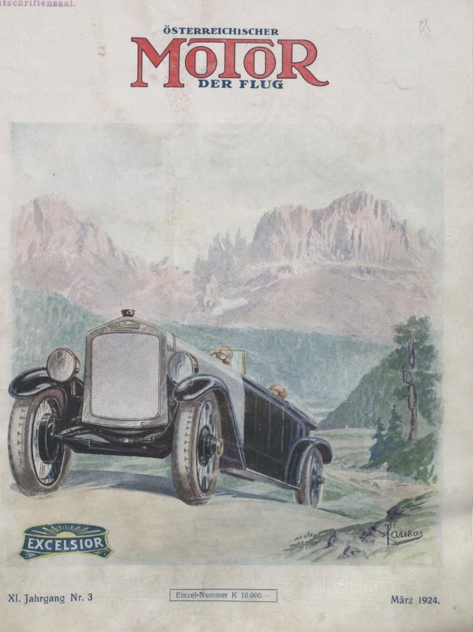 Журнал Osterreichischer motor der flug №3 1924