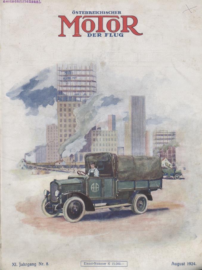 Журнал Osterreichischer motor der flug №8 1924