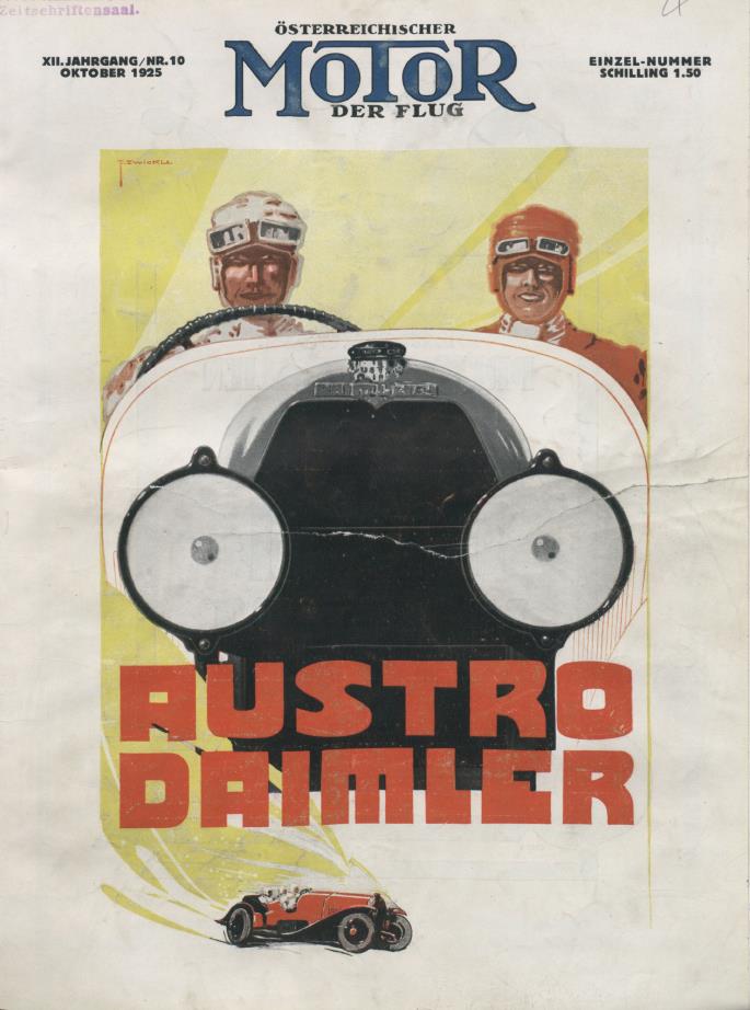 Журнал Osterreichischer motor der flug №10 1925