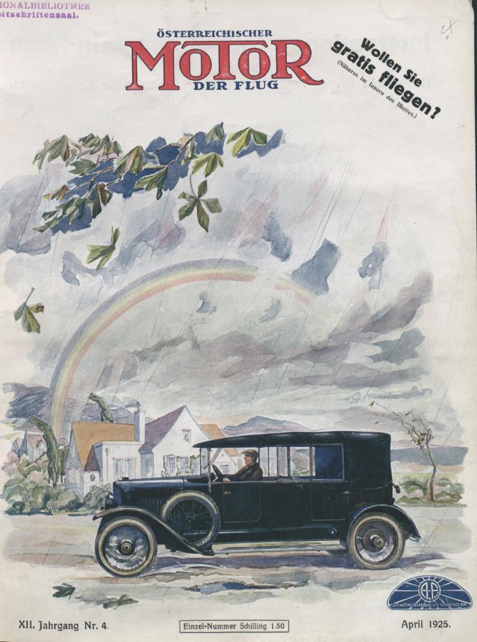 Журнал Osterreichischer motor der flug №4 1925