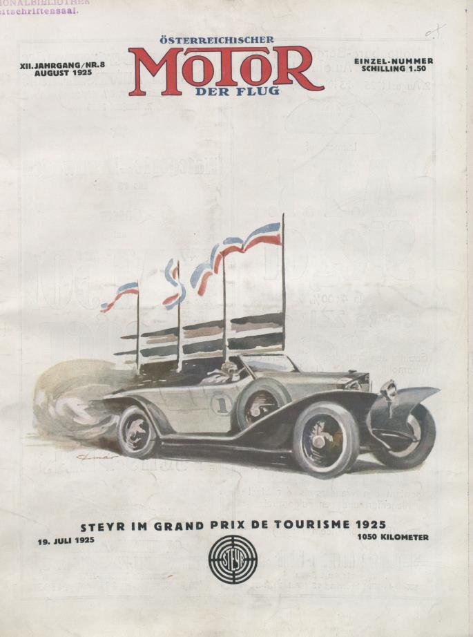 Журнал Osterreichischer motor der flug №8 1925