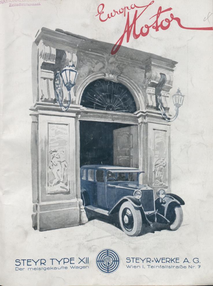 Журнал Europa motor  №8 1928