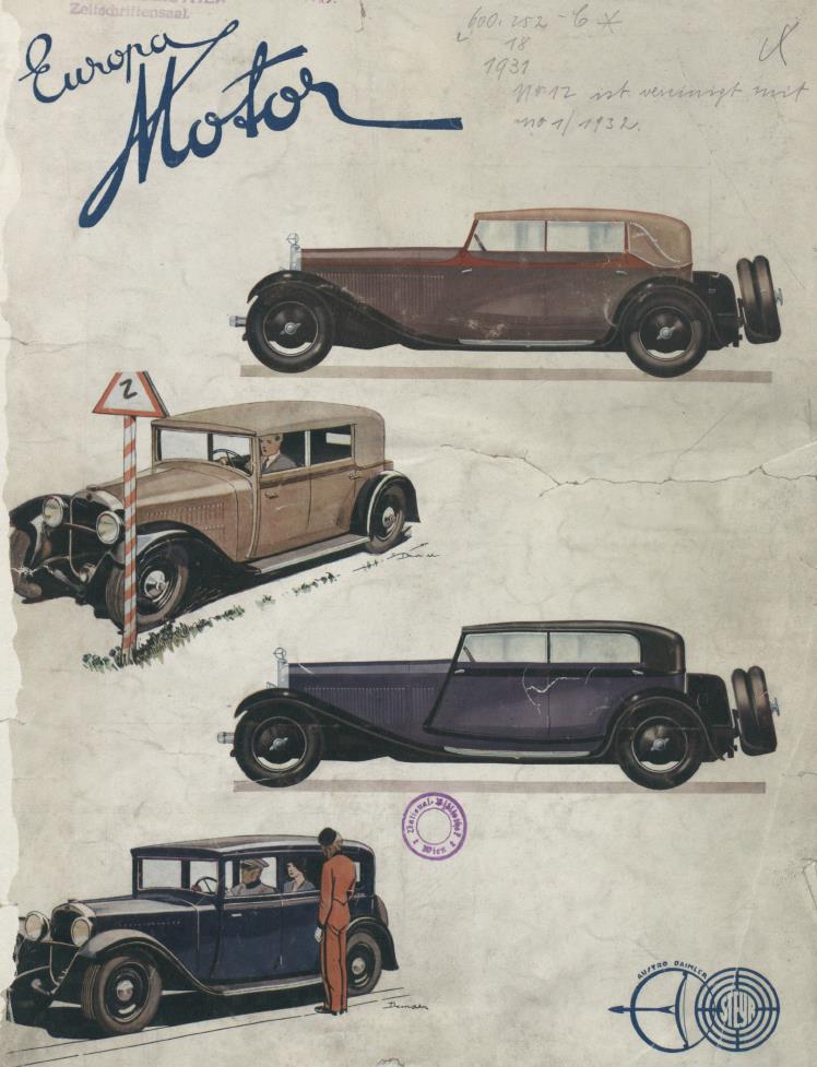 Журнал Europa motor  №1 1931