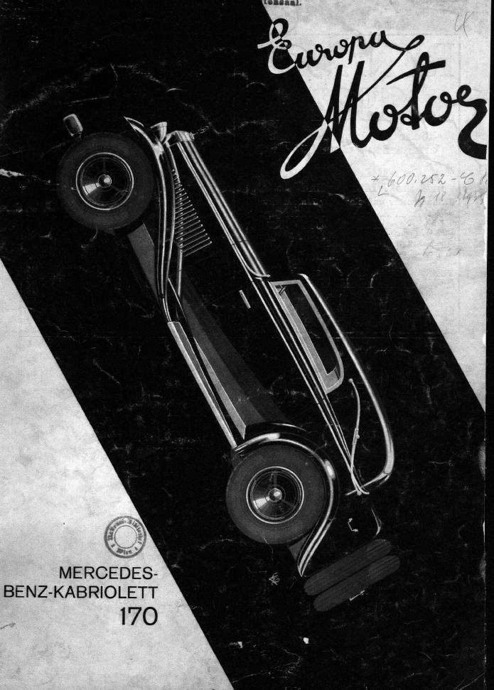 Журнал Europa motor  №1 1932