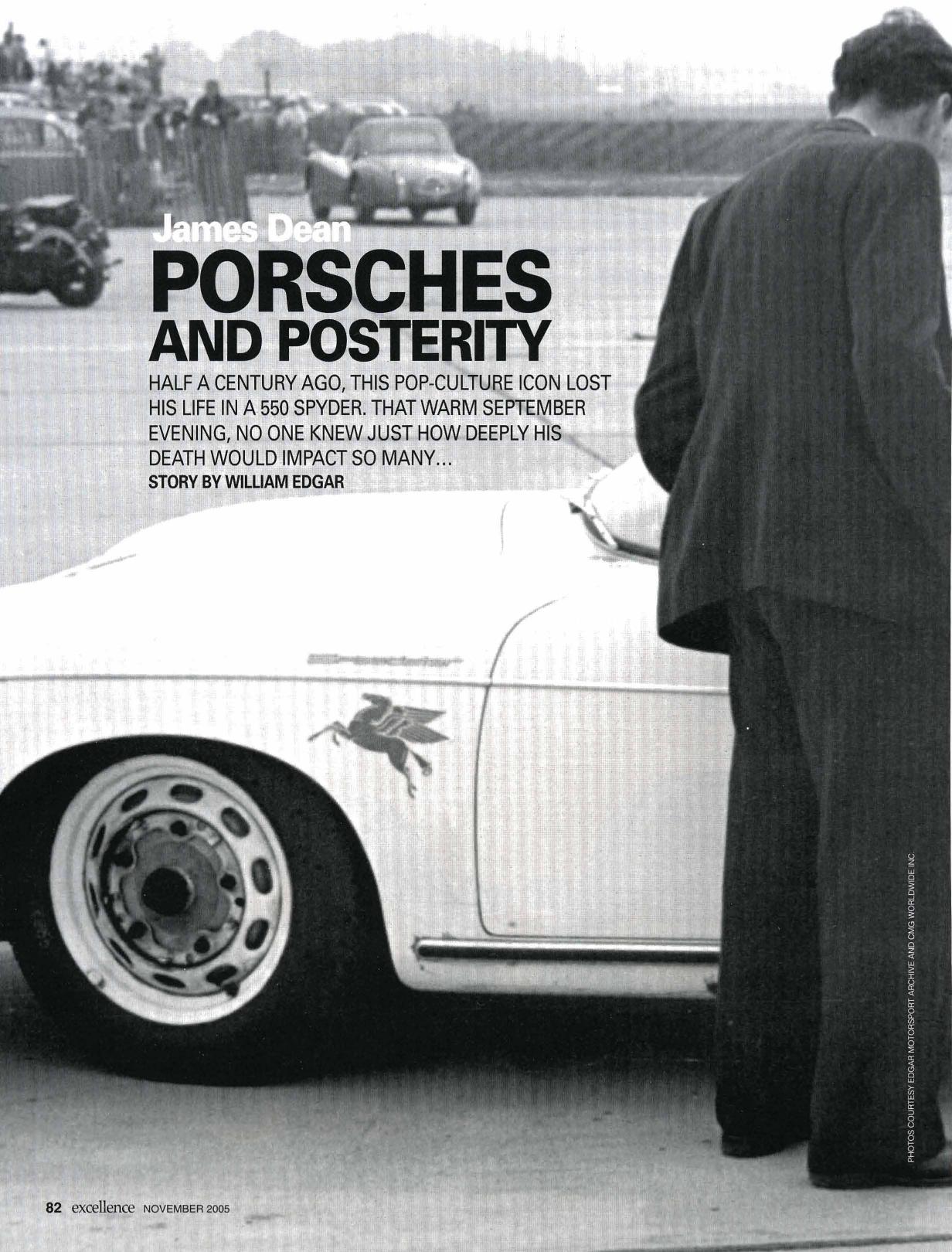 James Dean racing career (Excellence mag., 11/2005) | Porsche cars history